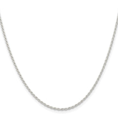 Sterling Silver 1.5mm Solid Rope ChainQDR030