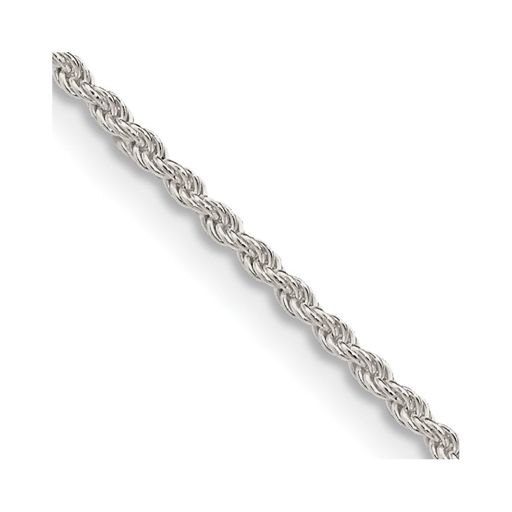 Sterling Silver 1.5mm Solid Rope ChainQDR030