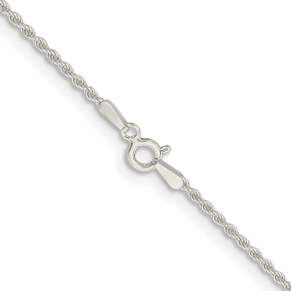 Sterling Silver Rhodium-plated 1.5mm Solid Rope ChainQDR030R