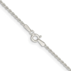 Sterling Silver Rhodium-plated 1.5mm Solid Rope ChainQDR030R