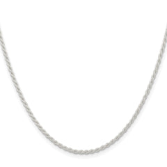 Sterling Silver 1.8mm Solid Rope ChainQDR035
