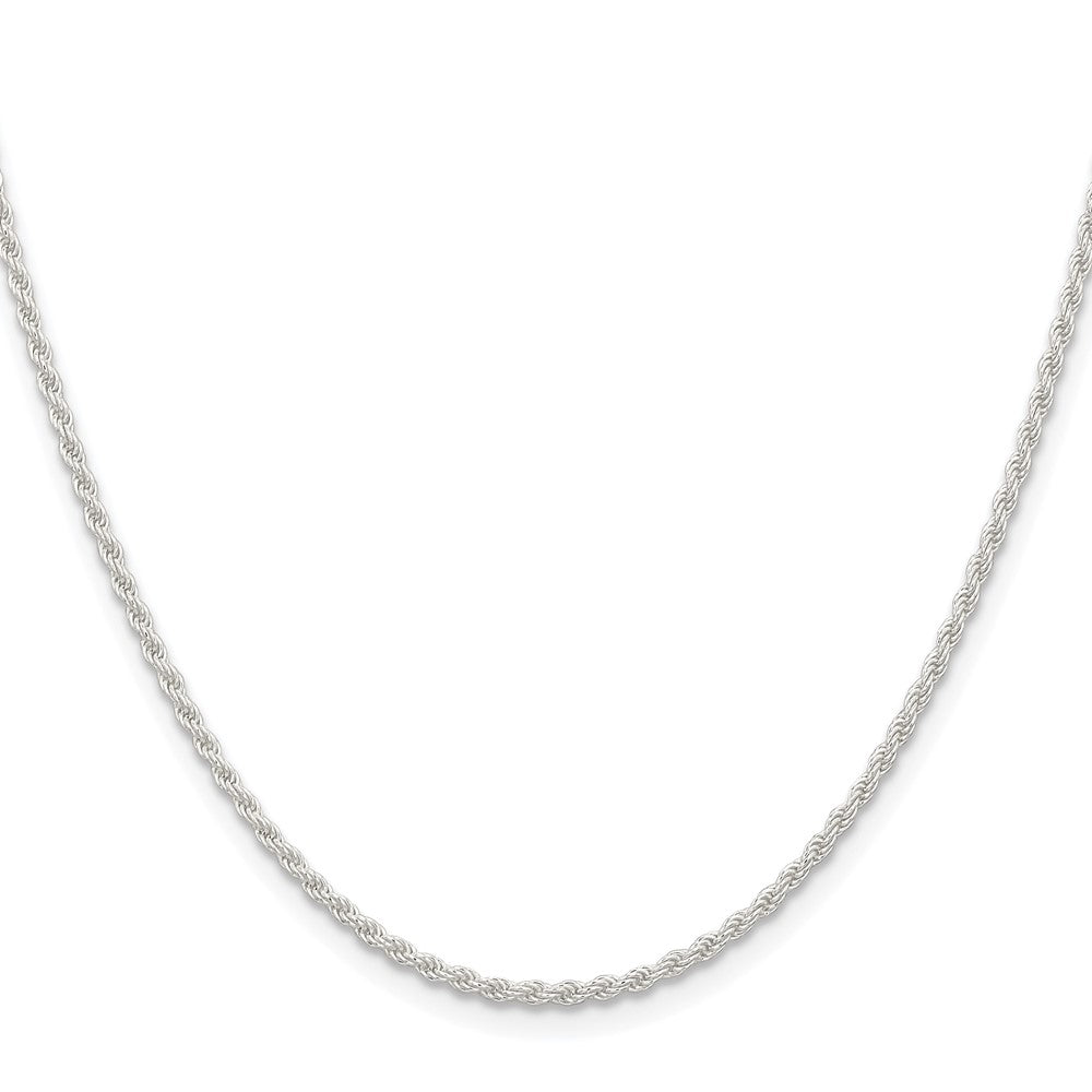 Sterling Silver Rhodium-plated 1.8mm Solid Rope ChainQDR035R