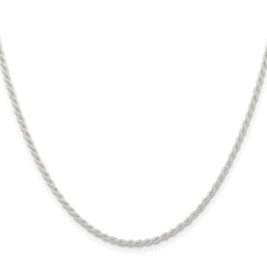 Sterling Silver Rhodium-plated 1.8mm Solid Rope ChainQDR035R