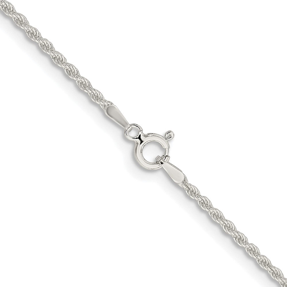 Sterling Silver Rhodium-plated 1.8mm Solid Rope ChainQDR035R