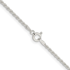 Sterling Silver Rhodium-plated 1.8mm Solid Rope ChainQDR035R