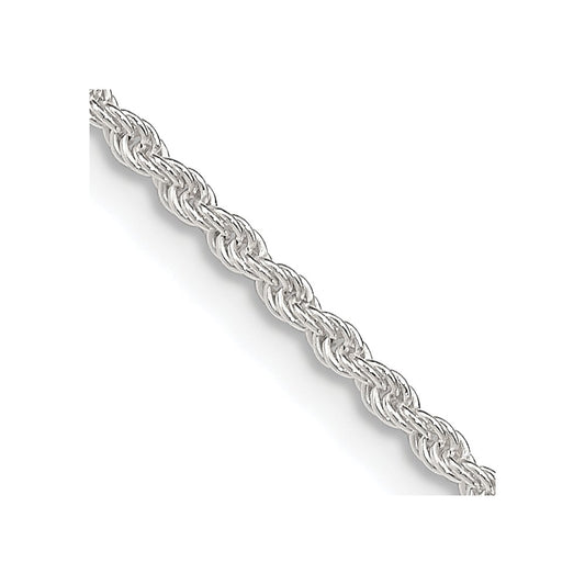Sterling Silver 1.8mm Solid Rope ChainQDR035