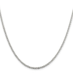 Sterling Silver 2.3mm Solid Rope ChainQDR040