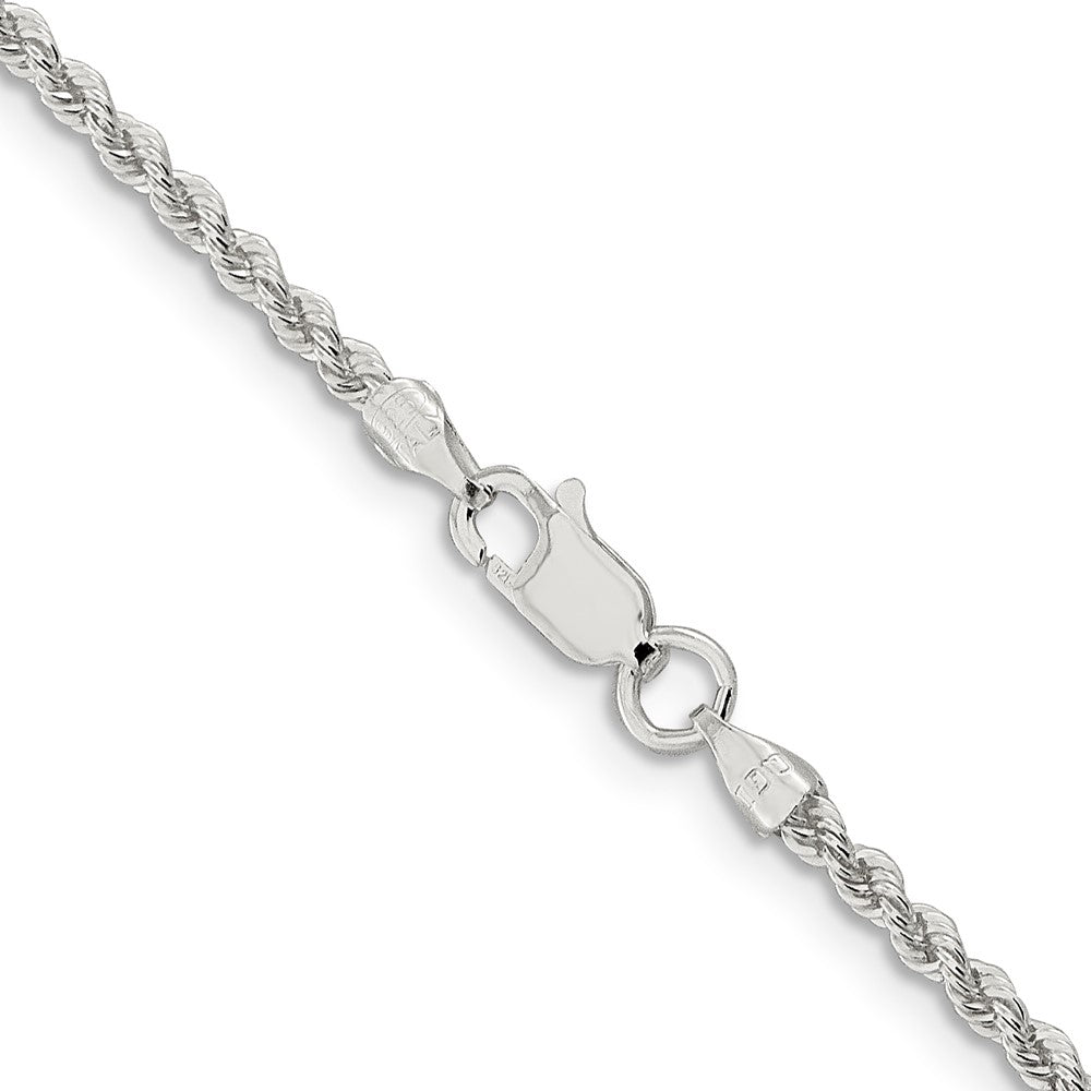 Sterling Silver 2.3mm Solid Rope ChainQDR040