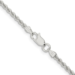 Sterling Silver 2.3mm Solid Rope ChainQDR040