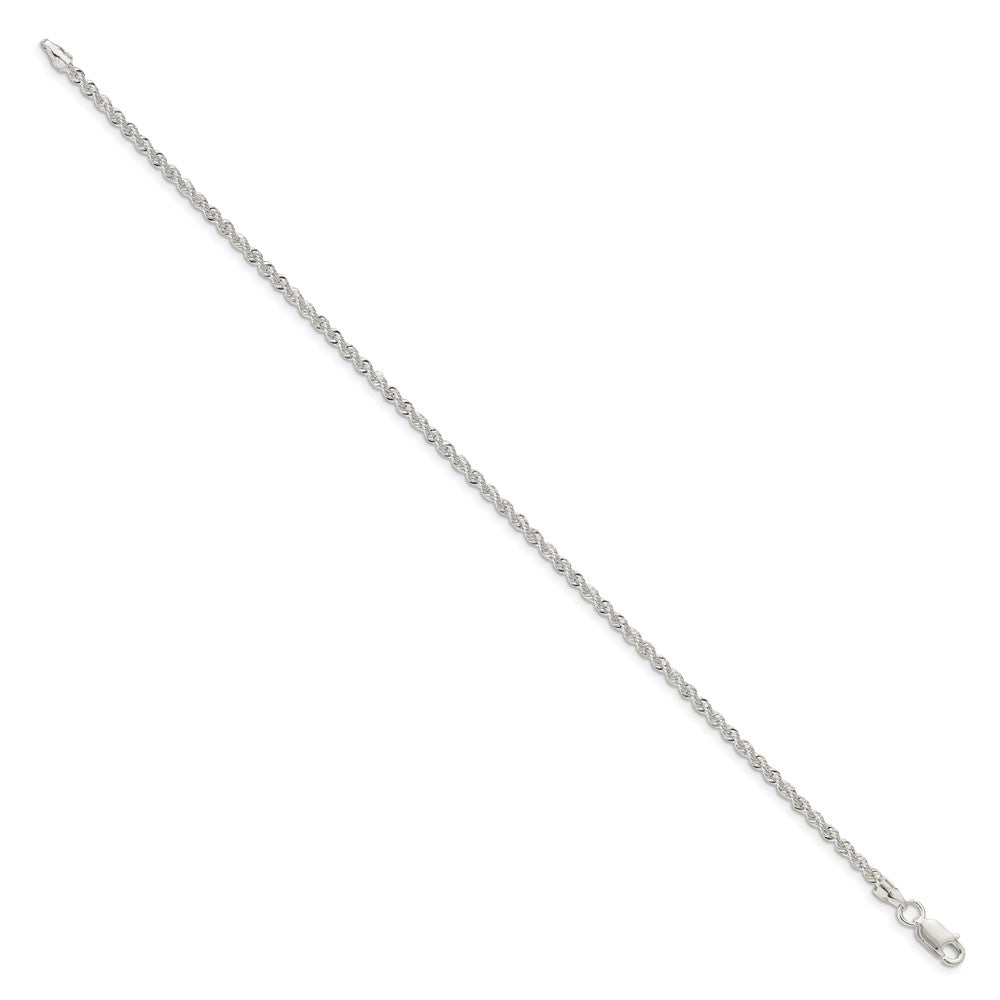 Sterling Silver 2.3mm Solid Rope Chain QDR040-8