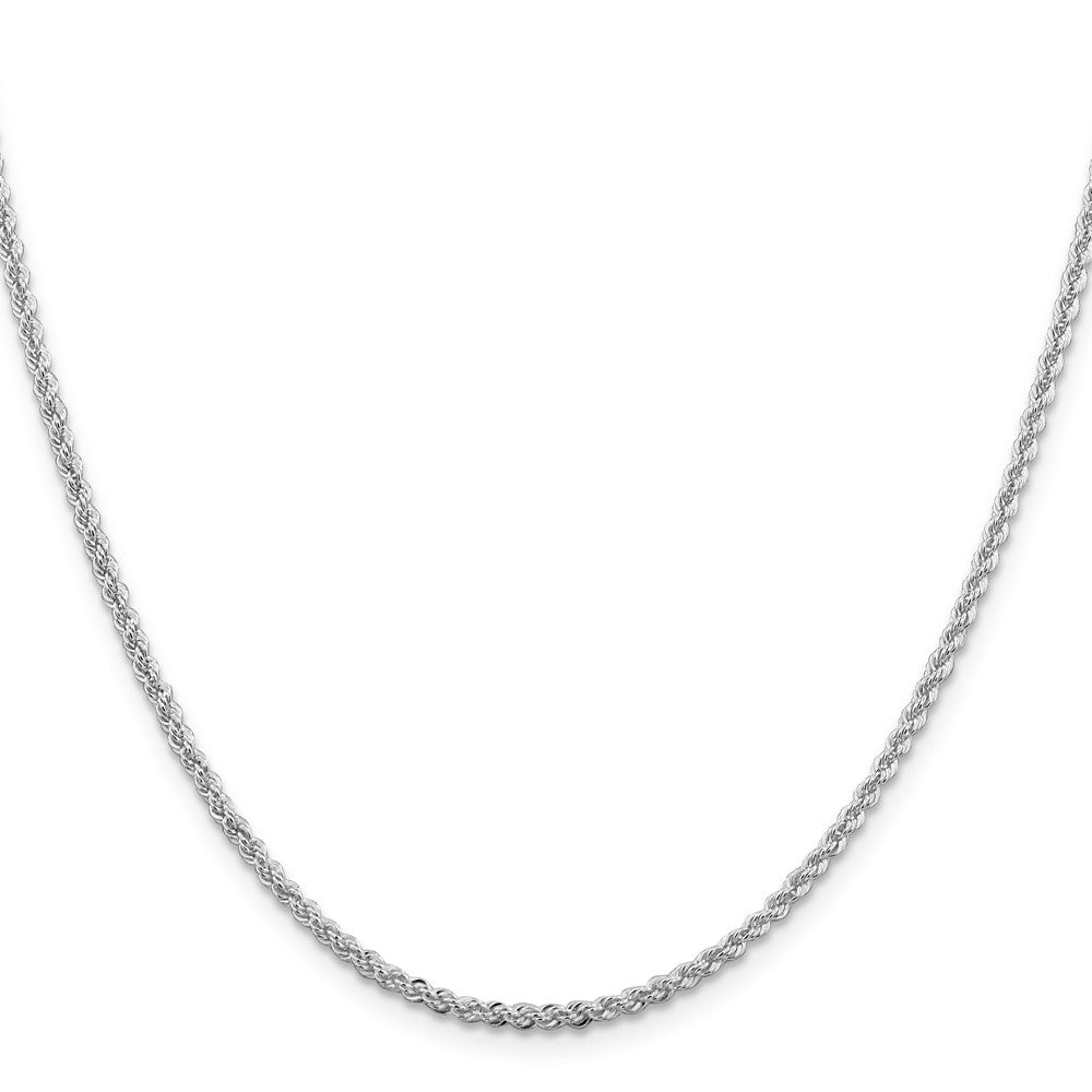 Sterling Silver Rhodium-plated 2.3mm Solid Rope ChainQDR040R