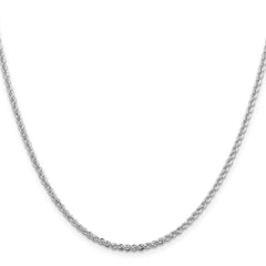 Sterling Silver Rhodium-plated 2.3mm Solid Rope ChainQDR040R