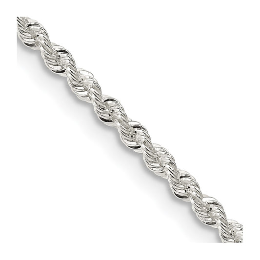 Sterling Silver 2.3mm Solid Rope ChainQDR040
