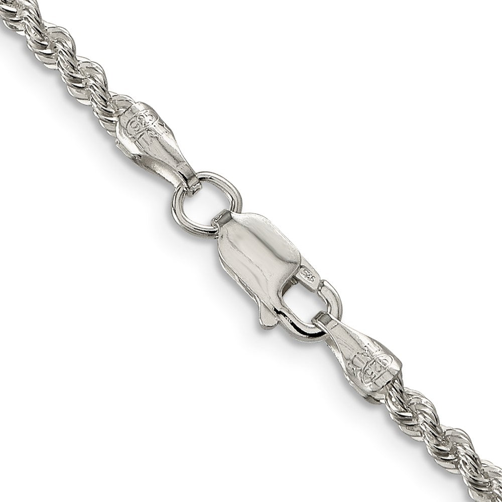 Sterling Silver 2.5mm Solid Rope ChainQDR050