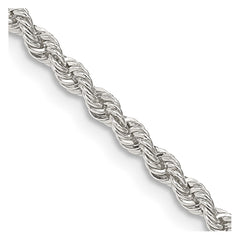 Sterling Silver 2.5mm Solid Rope ChainQDR050