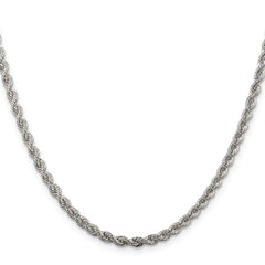 Sterling Silver 3mm Solid Rope ChainQDR060