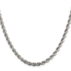 Sterling Silver 4.3mm Solid Rope ChainQDR080