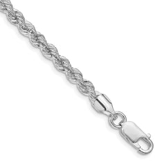 Sterling Silver Rhodium-plated 4.3mm Solid Rope ChainQDR080R