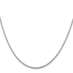Sterling Silver Rhodium-plated 1.5mm Diamond-Cut Spiga ChainQDS045R