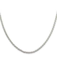 Sterling Silver Rhodium-plated 2.75mm Diamond-cut Spiga ChainQDS080R