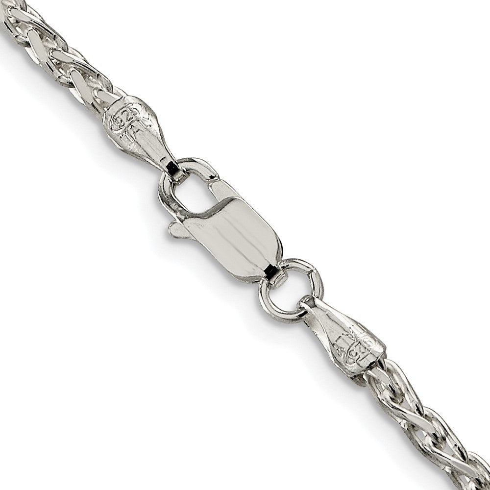Sterling Silver Rhodium-plated 2.75mm Diamond-cut Spiga ChainQDS080R