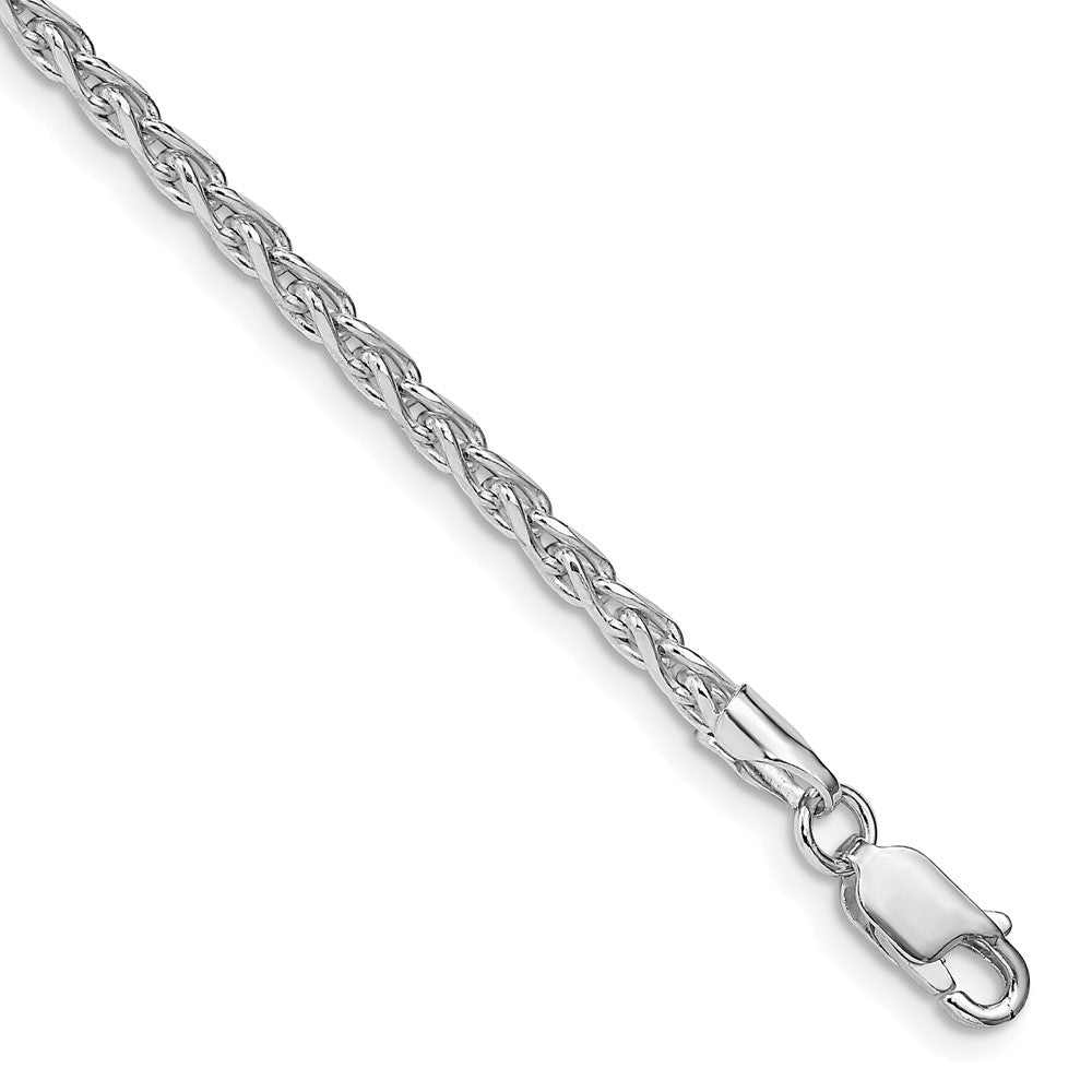 Sterling Silver Rhodium-plated 2.75mm Diamond-cut Spiga ChainQDS080R