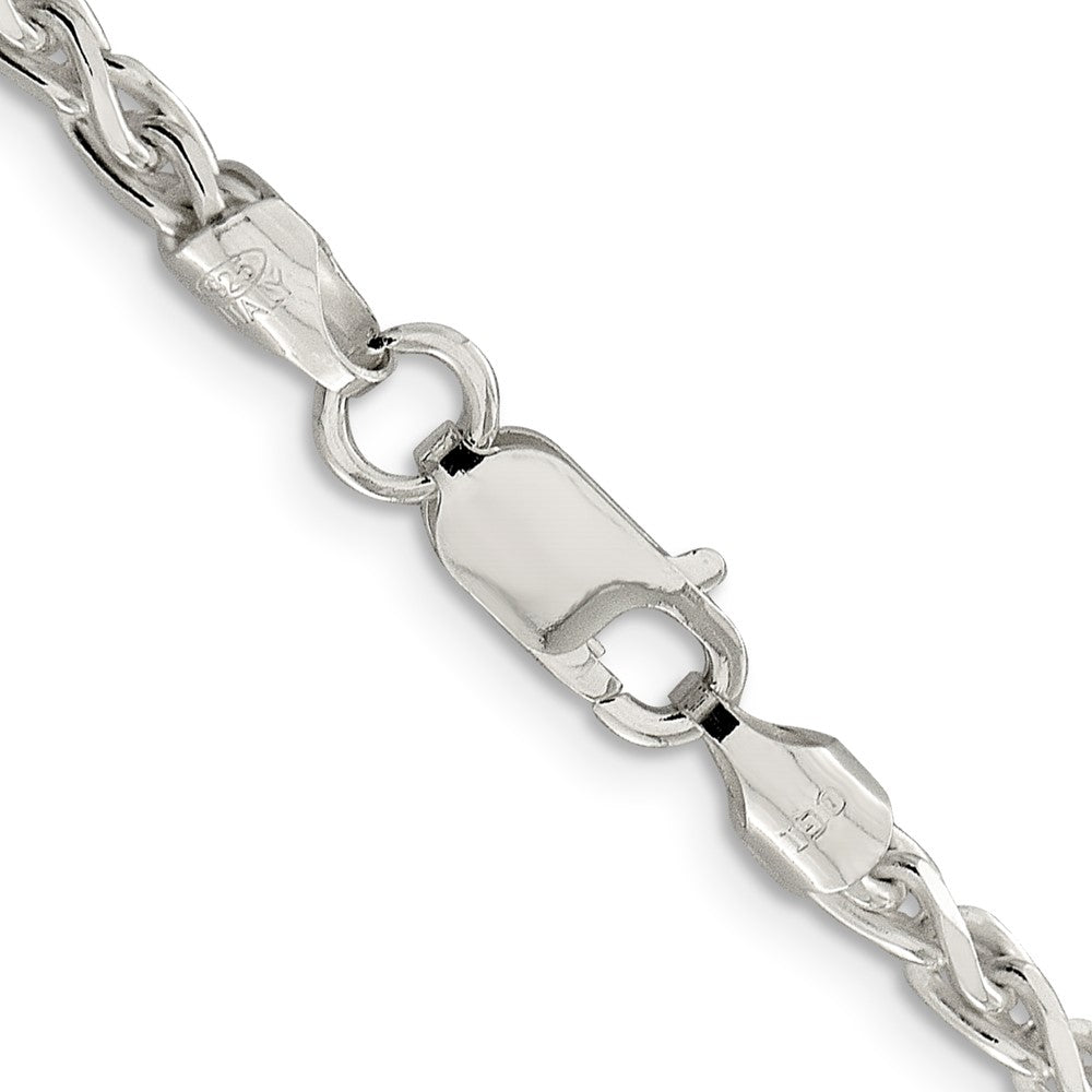 Sterling Silver 3.5mm Diamond-cut Spiga ChainQDS100