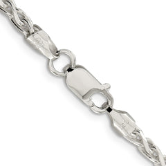 Sterling Silver 3.5mm Diamond-cut Spiga ChainQDS100