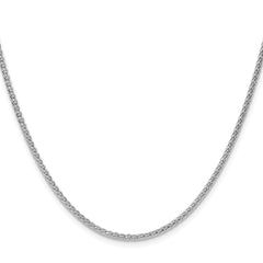 Sterling Silver Rhodium-plated 2.1mm Diamond-cut Square Spiga ChainQDSS045R