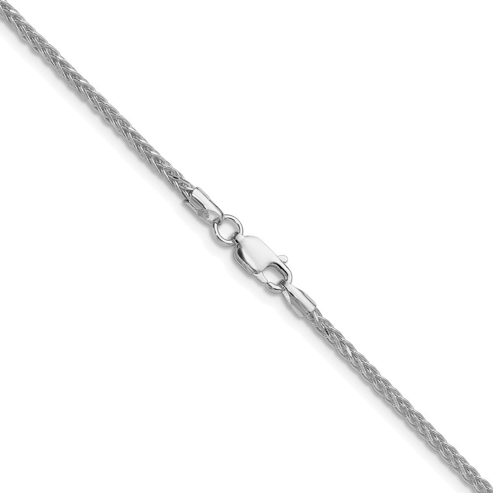 Sterling Silver Rhodium-plated 2.1mm Diamond-cut Square Spiga ChainQDSS045R