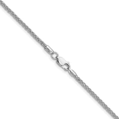 Sterling Silver Rhodium-plated 2.1mm Diamond-cut Square Spiga ChainQDSS045R