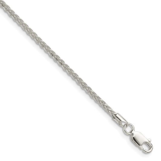 Sterling Silver 2.1mm Diamond-cut Square Spiga ChainQDSS045