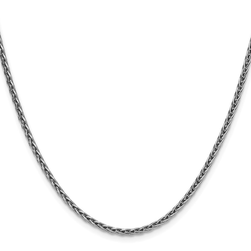 Sterling Silver Rhodium-plated 2.5mm Diamond-cut Square Spiga ChainQDSS060R