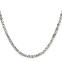 Sterling Silver 3.5mm Diamond-cut Square Spiga ChainQDSS080