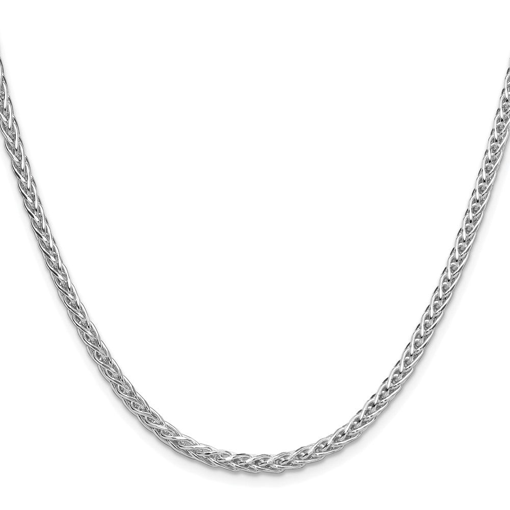 Sterling Silver Rhodium-plated 3.5mm Diamond-cut Square Spiga ChainQDSS080R