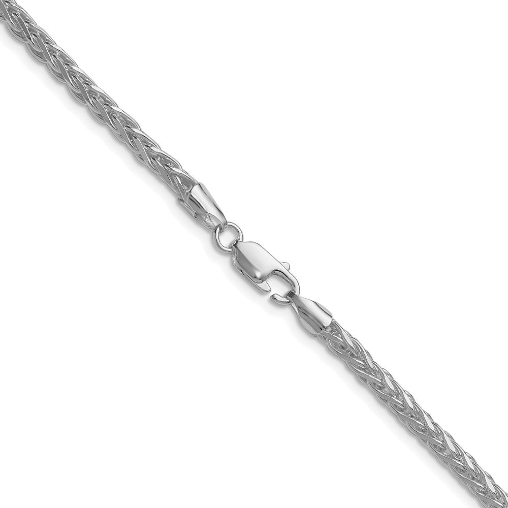 Sterling Silver Rhodium-plated 3.5mm Diamond-cut Square Spiga ChainQDSS080R