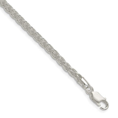 Sterling Silver 3.5mm Diamond-cut Square Spiga ChainQDSS080