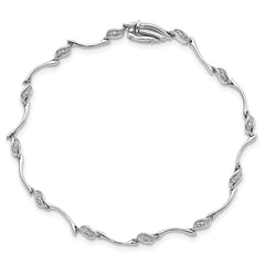 Sterling Silver Rhodium-plated Diam. Bracelet QDX104