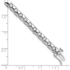 Sterling Silver Rhodium Plated Diamond Bracelet QDX1094