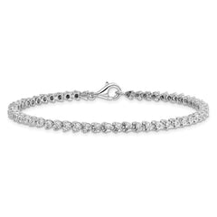 Sterling Silver Rhodium-plated Diam. Tennis Bracelet QDX1119