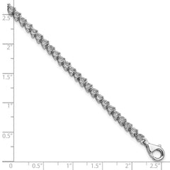 Sterling Silver Rhodium-plated Diam. Tennis Bracelet QDX1119