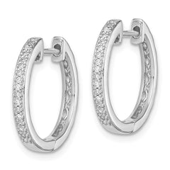 QDX112 Sterling Silver Rhodium Diam. Earrings
