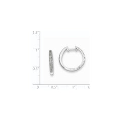 QDX112 Sterling Silver Rhodium Diam. Earrings