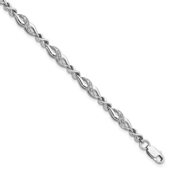 Sterling Silver Rhodium-plated Diam. Bracelet QDX1167