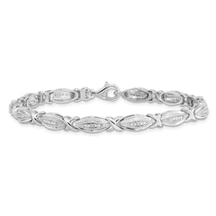 Sterling Silver Rhodium-plated Diamond Bracelet QDX1250