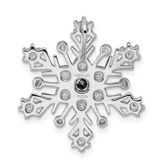 Sterling Silver Rhodium Diam. Snowflake Chain Slide QDX1268