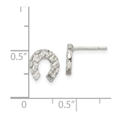 QE117 Sterling Silver Horseshoe Mini Earrings