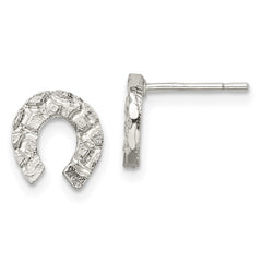 QE117 Sterling Silver Horseshoe Mini Earrings
