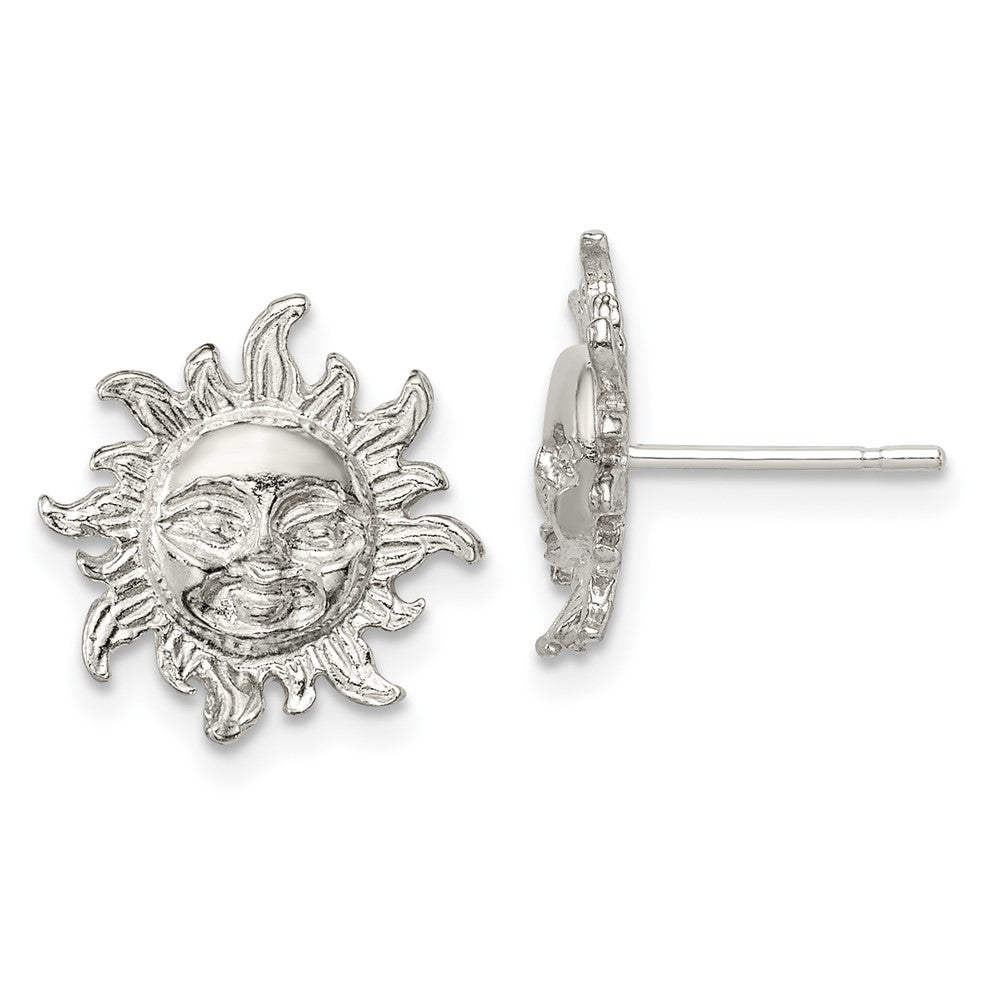 QE118 Sterling Silver Sun Mini Earrings