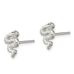 QE11846 Sterling Silver Polished Snake Post Earrings